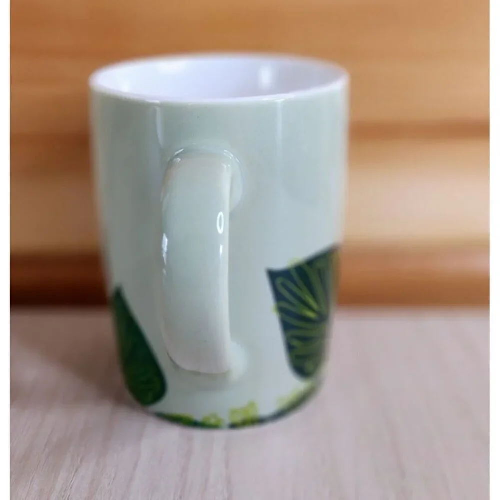 Starbucks Coffee Mug 2021 Green Leaf Mermaid 10 Fl Oz 4in Cup Coffee Bar